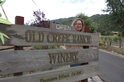 Wine Predator Gwendolyn ALley at Old Creek Ranch Winery photo by Pineapple Helen