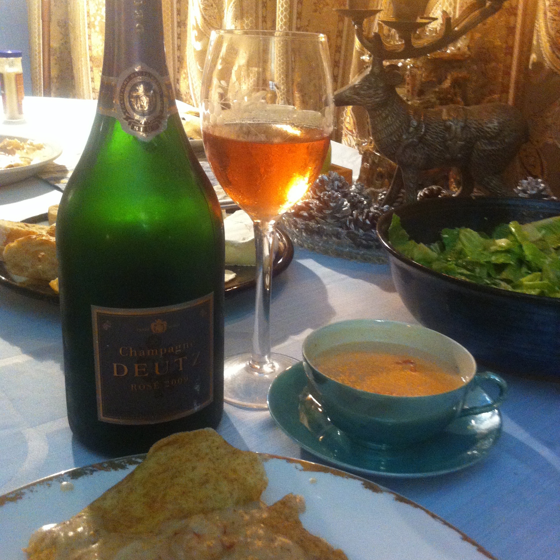 French Fizz #Winophiles: In the alley Pink Crepes, | with Bisque gwendolyn Fresh Seafood wine predator